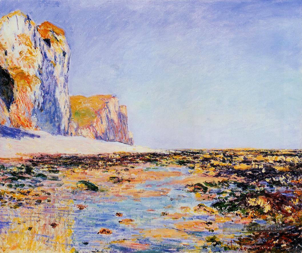 Plage et falaises à Pourville Matin Effet Claude Monet Peintures à l'huile